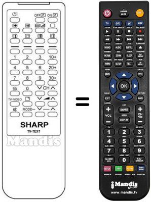 Replacement remote control RRMCG0916PESA