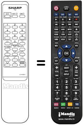 Replacement remote control Sharp RRMCG1046BMSA