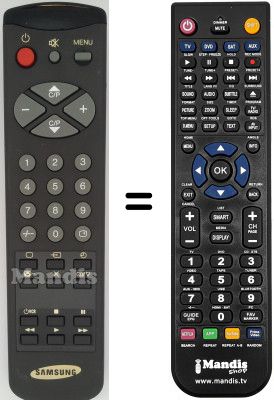 Gleichwertige Fernbedienung Samsung CF5935Z Gleichwertige Fernbedienung Samsung CF5935Z