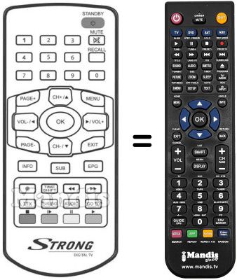 Gleichwertige Fernbedienung REMCON831