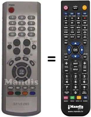 Gleichwertige Fernbedienung Samsung LE20S81BX / /NWT Gleichwertige Fernbedienung Samsung LE20S81BX / /NWT