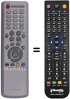 Gleichwertige Fernbedienung Samsung CW21A113N2X/XEC Gleichwertige Fernbedienung Samsung CW21A113N2X/XEC