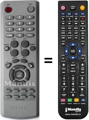 Replacement remote control Samsung LE40N71BX-XEE