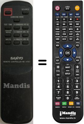 Replacement remote control RB-HT47