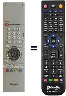 Gleichwertige Fernbedienung Samsung AA5900266A Gleichwertige Fernbedienung Samsung AA5900266A