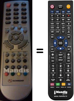 Gleichwertige Fernbedienung SCHNEIDER STFT2208 Gleichwertige Fernbedienung SCHNEIDER STFT2208