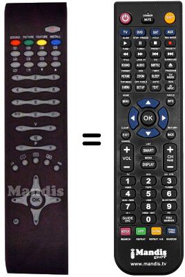 Gleichwertige Fernbedienung RC1080 Gleichwertige Fernbedienung RC1080