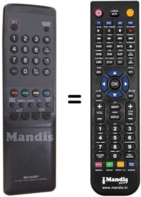 Replacement remote control Sharp RRMCG1032BMSA