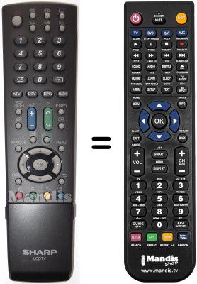 Replacement remote control Sharp LC-40LU705E
