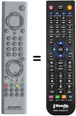 Replacement remote control Sharp 29MF96E