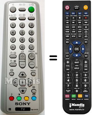 Gleichwertige Fernbedienung Sony KV-21CL1K Gleichwertige Fernbedienung Sony KV-21CL1K