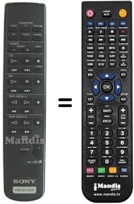 Gleichwertige Fernbedienung Sony STRDE205 Gleichwertige Fernbedienung Sony STRDE205