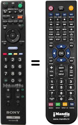 Gleichwertige Fernbedienung Sony KDL-32V5500 Gleichwertige Fernbedienung Sony KDL-32V5500