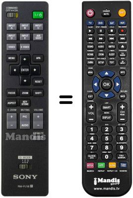 Gleichwertige Fernbedienung Sony RM-PJ18 Gleichwertige Fernbedienung Sony RM-PJ18