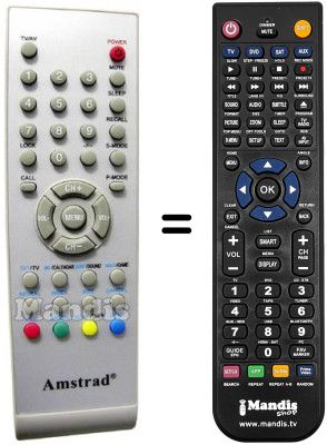 Replacement remote control Amstrad T2008