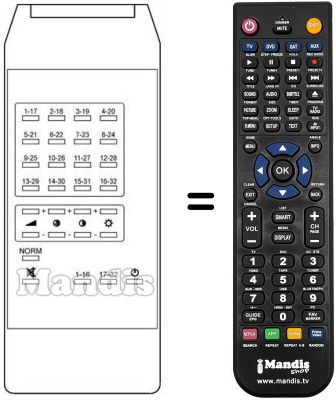 Replacement remote control REMCON717
