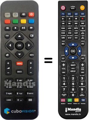 Replacement remote control TIM TIMVISION