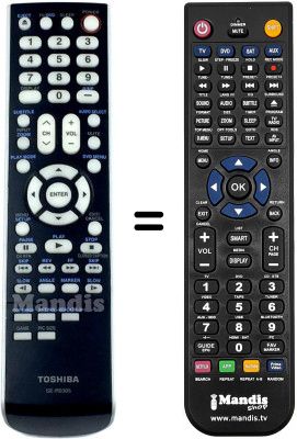 Gleichwertige Fernbedienung Toshiba 32CV100U Gleichwertige Fernbedienung Toshiba 32CV100U