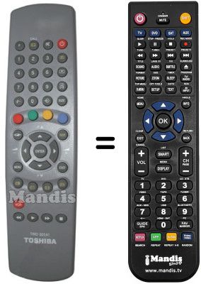 Gleichwertige Fernbedienung Toshiba 23306363