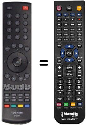 Gleichwertige Fernbedienung Toshiba 32RV675D Gleichwertige Fernbedienung Toshiba 32RV675D