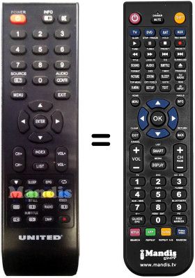 Replacement remote control United LED28X16