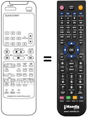 Gleichwertige Fernbedienung REMCON687
