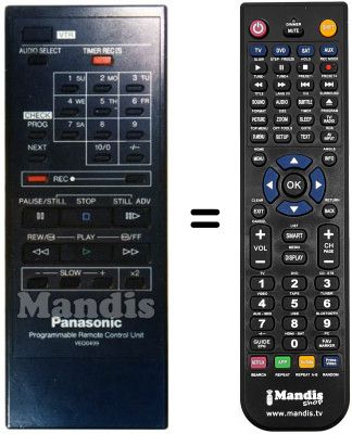Replacement remote control Panasonic VEQ0499