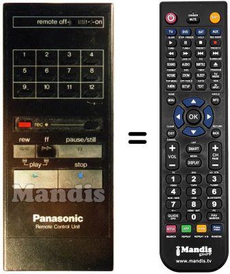 Replacement remote control Panasonic VSQ0380