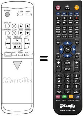 Gleichwertige Fernbedienung Samsung VXK336 Gleichwertige Fernbedienung Samsung VXK336