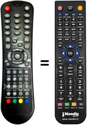Gleichwertige Fernbedienung Mitsai SUP9059