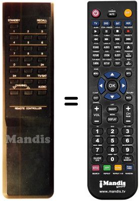 Replacement remote control Amstrad SRX200 / ES