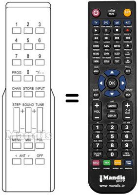 Replacement remote control Nokia SAT1100