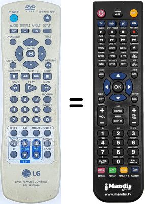 Replacement remote control LG DV8900C