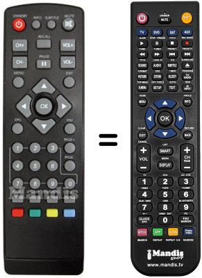 Replacement remote control DIGIQUEST 9000T
