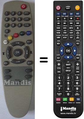 Gleichwertige Fernbedienung Axil ADC730