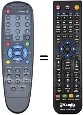 Replacement remote control MAJESTIC REMCON1354