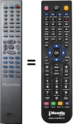 Replacement remote control DK DIGITAL DVD-R366