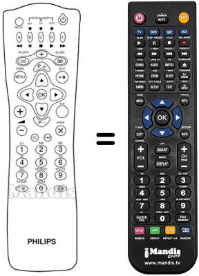 Replacement remote control Philips DSX7072