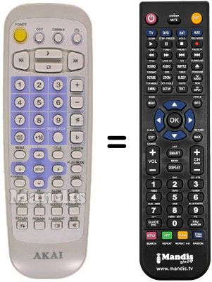 Gleichwertige Fernbedienung Akai DV-P3550