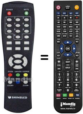 Replacement remote control Shinelco DTD109