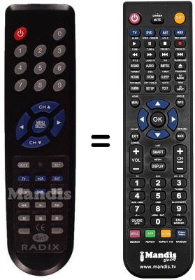 Gleichwertige Fernbedienung Radix EPSILON3CI