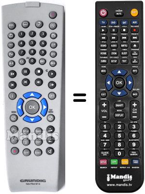 Replacement remote control TELE PILOT 87D