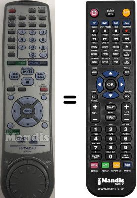 Replacement remote control Hitachi DV-W1E