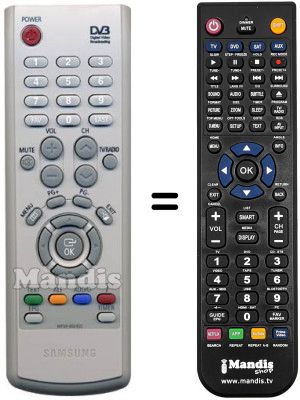 Gleichwertige Fernbedienung Samsung DCB9401R Gleichwertige Fernbedienung Samsung DCB9401R