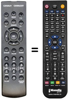 Replacement remote control CANAL+ MPEG4