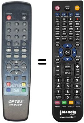 Replacement remote control OPTEX ORD9700