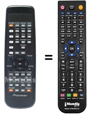 Gleichwertige Fernbedienung Pioneer BXD1041