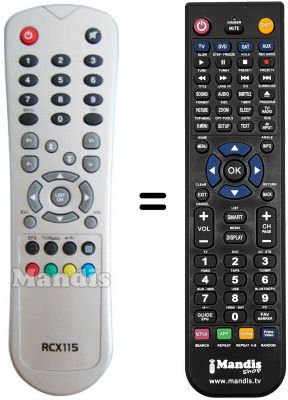 Gleichwertige Fernbedienung RCX115