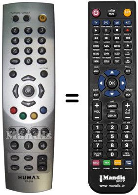 Replacement remote control Humax HD-1000