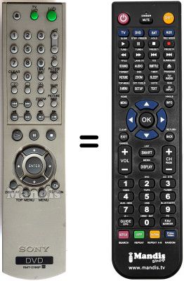 Gleichwertige Fernbedienung Sony DVP-NS355 Gleichwertige Fernbedienung Sony DVP-NS355